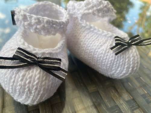 Cotton Mary Jane Booties for Baby