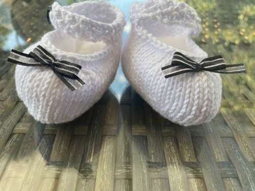 Cotton Mary Jane Booties for Baby