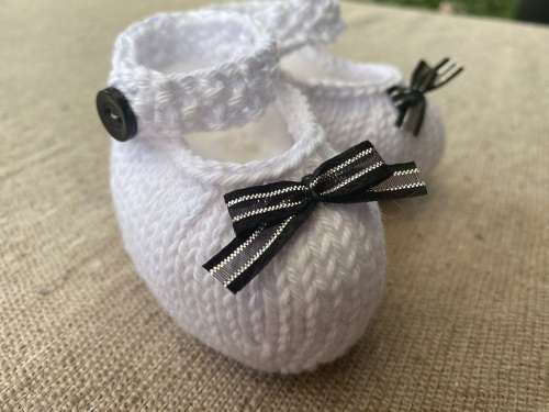Cotton Mary Jane Booties for Baby