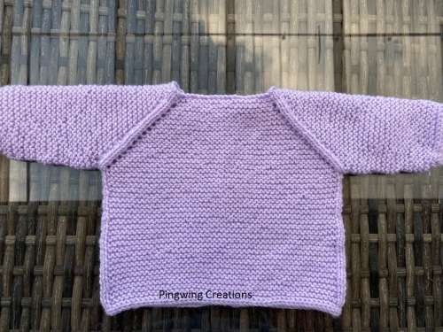 Lovely Hand Knitted Baby Jersey (Lilac)
