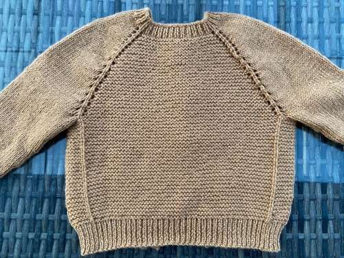 Hand Knitted Baby Cardigan (Camel)