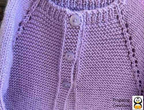 Lovely Mauve Cardigan (2 years) Hand Knitted