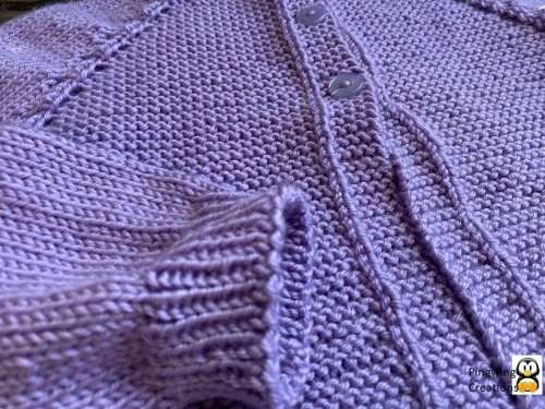 Lovely Mauve Cardigan (2 years) Hand Knitted
