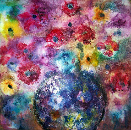 ANI VLOK !!! Poppies by Ani - 300x300mm - on canvas board