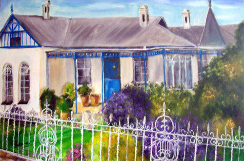 Pastorie? - 600x900x44mm - can be hung as is - by HELENA KRUGER