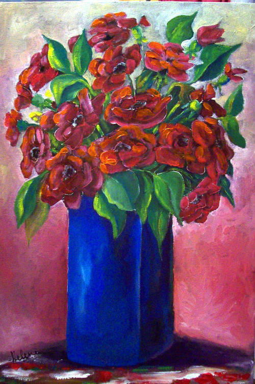 Red roses - 400x600x44mm - by HELENA KRUGER