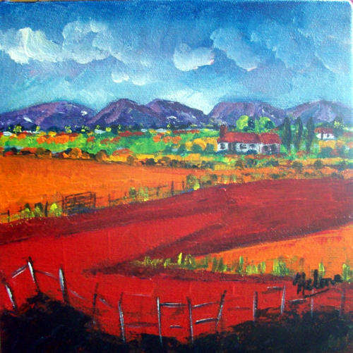 Small farm - 200x200x22mm  by HELENA KRUGER