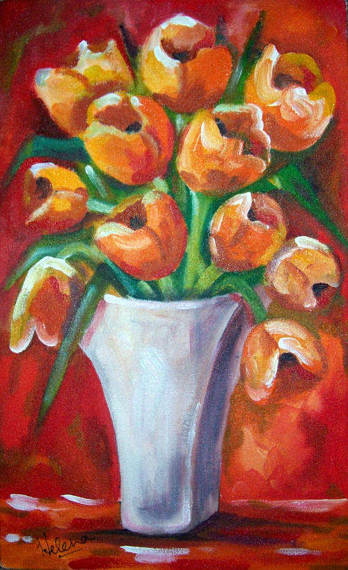 Orange feeling - 300x500x44mm -  by  HELENA KRUGER