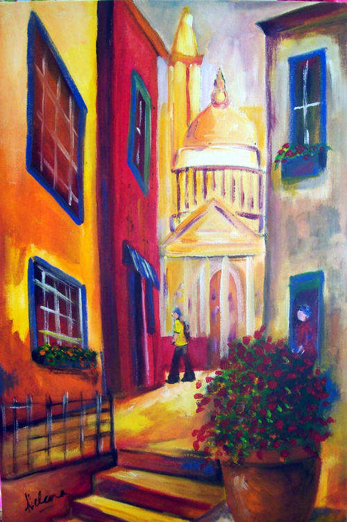 On holiday - 400x600mm - acrylic painting by  HELENA KRUGER