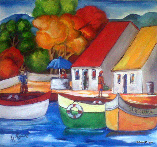 Going fishing (2) -400x430mm- by Helena Kruger