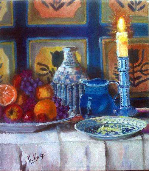 Old world charm - original Helena Kruger - 440x500mm