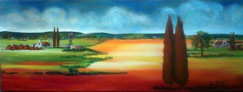 Farm in the country - original Helena Kruger - 300x800mm