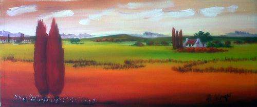 Two trees - original Helena Kruger - 250x600mm