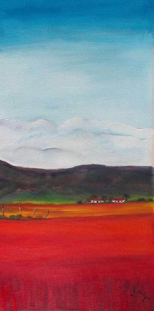 Original Helena Kruger(1957- )  - 300x600mm - Strandfontein(2)