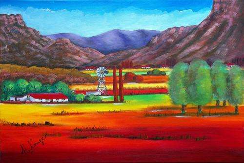 Original Helena Kruger(1957- )  - 400x600x22mm - can be hung as is