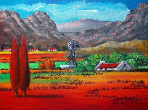 Original Helena Kruger(1957- )  - 300x400x22mm - can be hung as is