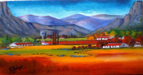 Original Acrylic by H KRUGER - 250x500mm