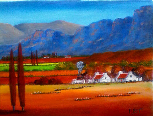 Farm(2) - Original Acrylic by HELENA - 360x460mm