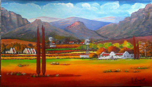 Happy farm - Original Acrylic by HELENA  - 400x700x22mm