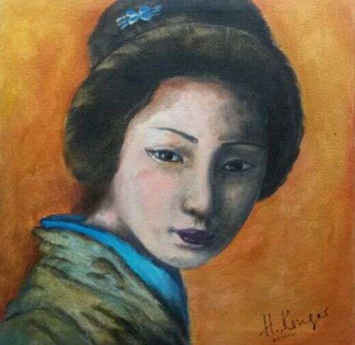 BARGAIN!!! Original Acrylic by H. Kruger - 400x400x10mm