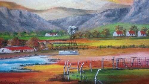 Original Acrylic by Helena Kruger - 400x700x15mm