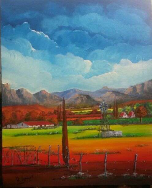 WOW! STUNNING LARGE original by H Kruger - 600x750x44mm