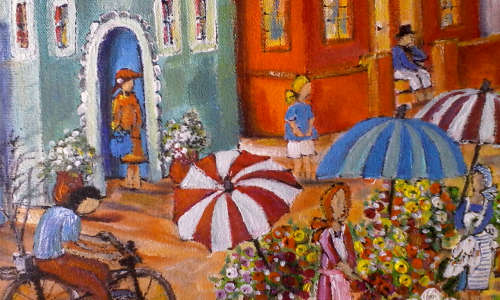 WOW! STUNNING  original by H Kruger(1957-)   - 400x400x15mm