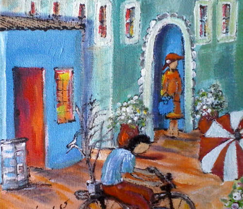 WOW! STUNNING  original by H Kruger(1957-)   - 400x400x15mm