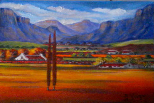 WOW! STUNNING  original by H Kruger(1957-)   - 300x500x22mm
