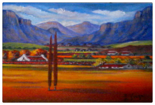 WOW! STUNNING  original by H Kruger(1957-)   - 300x500x22mm