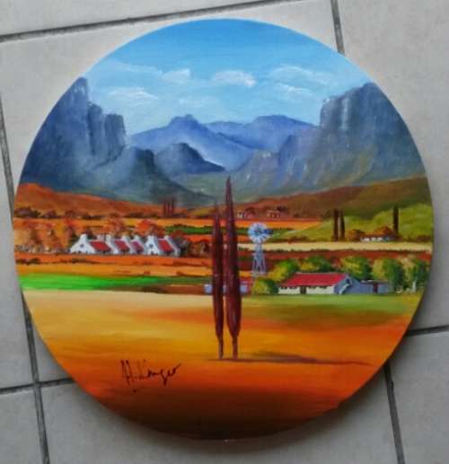 WOW! STUNNING ROUND original by H Kruger(1957-)   - 400mm diameter