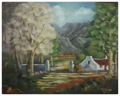 WOW! STUNNING Extra Large original by H Kruger(1957-)   - 560x710x20mm