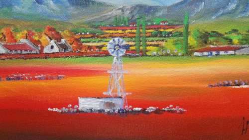 WOW! STUNNING original by H Kruger(1957-)   - 250x250x22mm