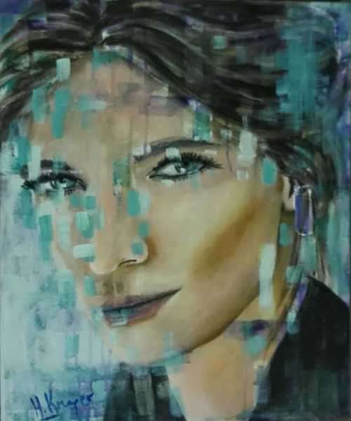 Stunning original by Helena Kruger(1957-)  - 500x600x44
