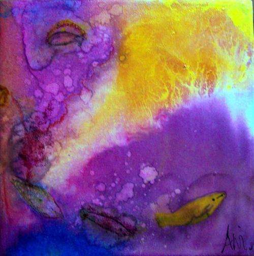 Under the sea - 300x300x44mm - by famous  Cape Town artist Annie Vlok