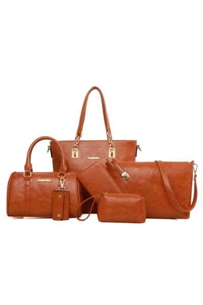 6 Pieces Yellow Brown Diaper Bags