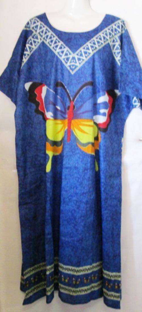 100% Cotton blue butterfly print kaftan  / FREE POSTAGE IN S.A.