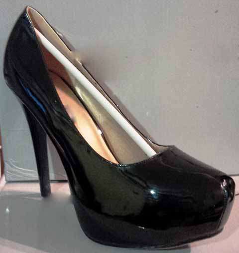 Ladies sissy boy black heel shoes size 8 - FREE POSTAGE IN SOUTH AFRICA