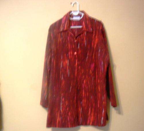 Striped orange & brown long sleeve blouse/free postage in south africa