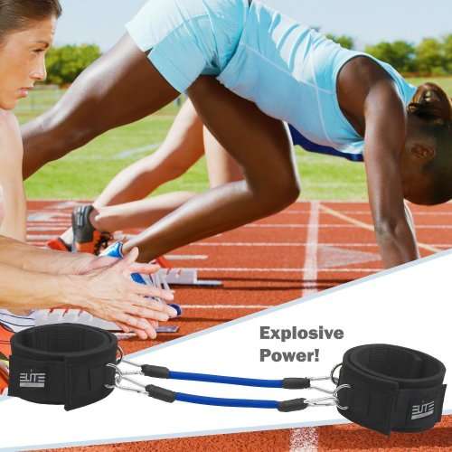 ELITE 11 Piece Kinetic Speed Agility Training Strength Leg Resistance Fitness Exercise Bands