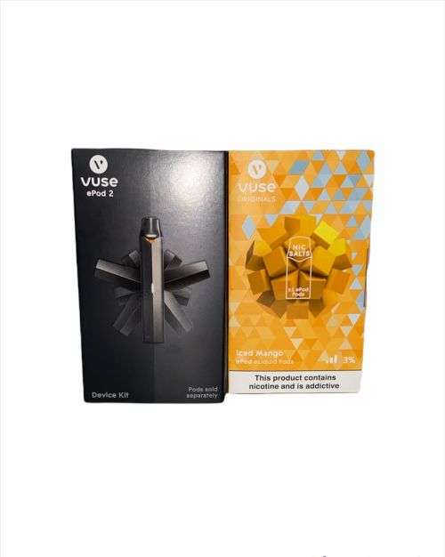 Vuse ePod - Graphite Device and Iced Mango 5x2 pack 1.6%