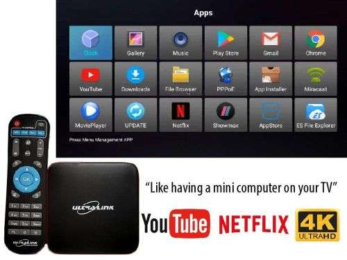 Ultra-Link Android TV Box (4K) Netflix, Showmax & YouTube Preloaded