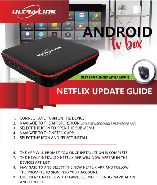 Ultra-Link Android TV Box (4K) Netflix, Showmax & YouTube Preloaded