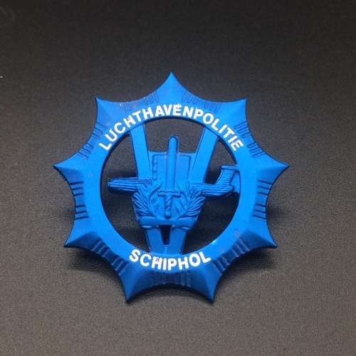Dutch Airport `Schiphol` Police Cap Badge