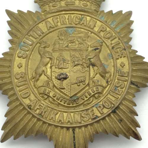 S.A. - Large `South African Police` Helmet Plate (`S` Type)