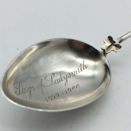 Boer War  Silver `Siege of Ladysmith` Irish Spoon