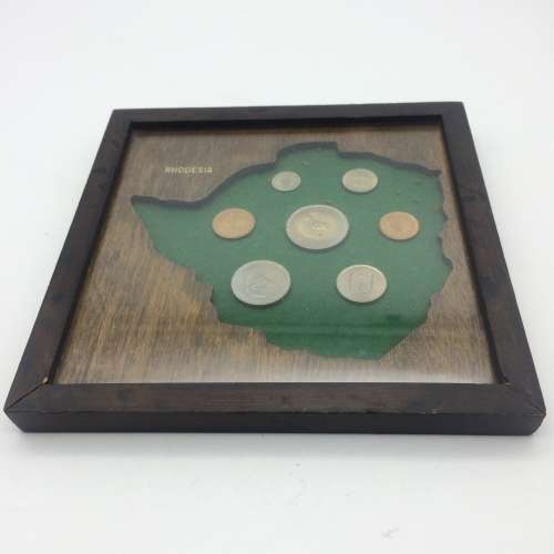 Vintage Rhodesian Framed Coin Set (1970`s)