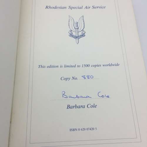 Rare `Rhodesian SAS`, Numbered, Deluxe 1st Edition `THE ELITE`