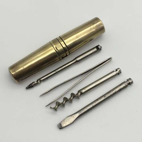 Antique Brass `Multi-Tool Roundlet` Corkscrew