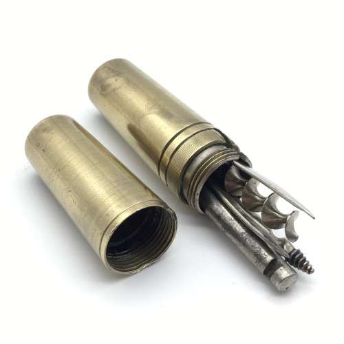 Antique Brass `Multi-Tool Roundlet` Corkscrew